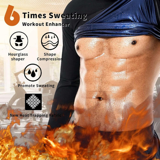 Sauna Suit Tracksuit With Elastic Waist For Workout Enthusiasts Boosts Sweat And Calorie Burn