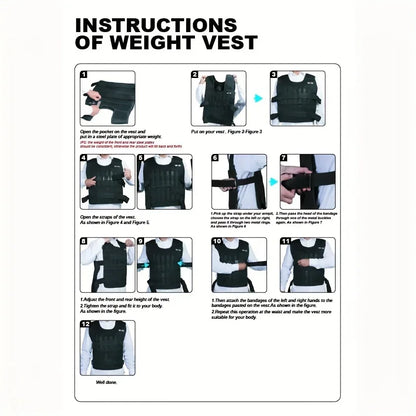 Adjustable Weight Vest, Ankle Weights with Weights, Wrist Weights, Gym Running Weights Strength Training Equipment Fitness Tools