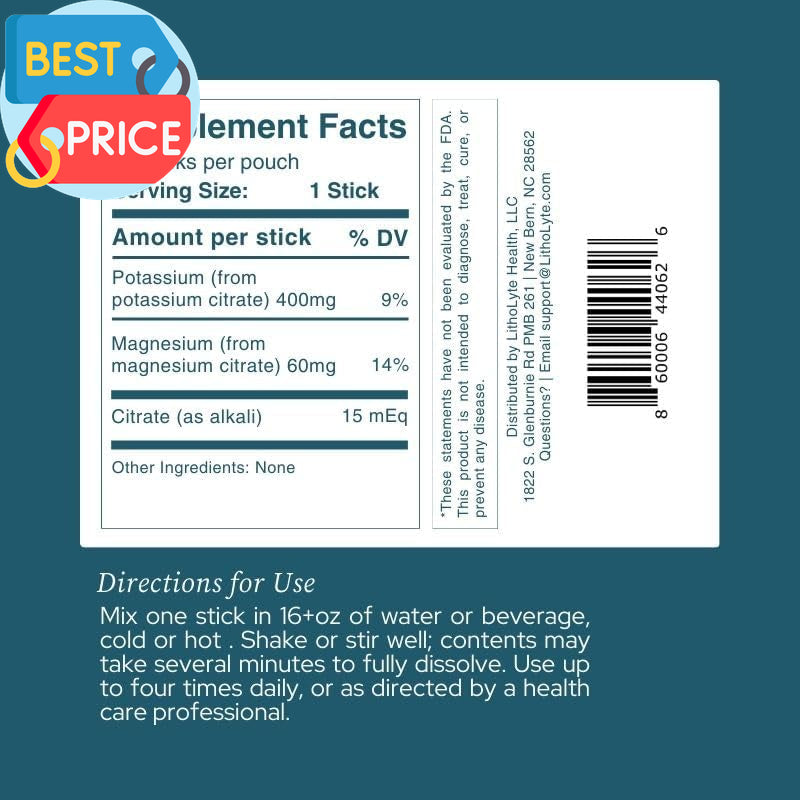 Kidney Health 15 Meq | Water & Beverage Enhancer for Kidney Health | Developed B
