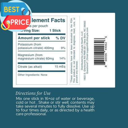 Kidney Health 15 Meq | Water & Beverage Enhancer for Kidney Health | Developed B