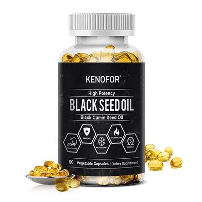 Black Seed Oil Capsules - Support Overall Health,Immune System, Support Promotes Respiratory Health, Digestive Health
